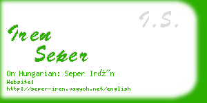 iren seper business card